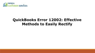 How Can QuickBooks Error 12002 Be Resolved