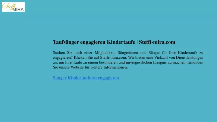 taufs nger engagieren kindertaufe steffi mira