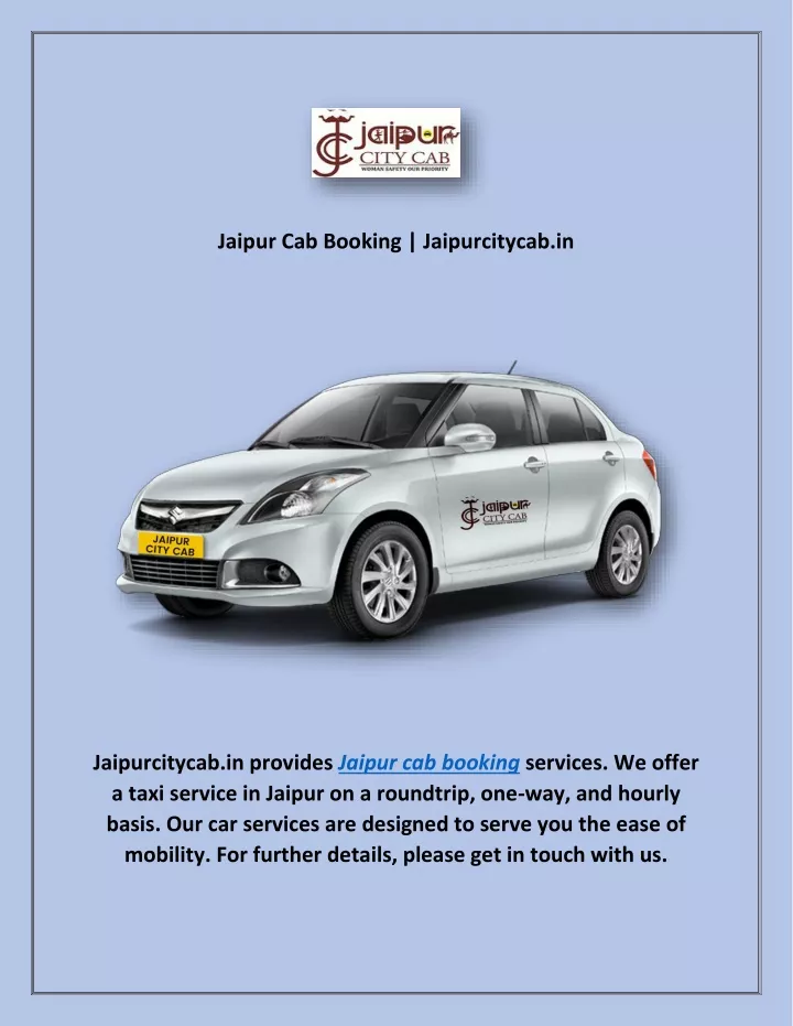 jaipur cab booking jaipurcitycab in