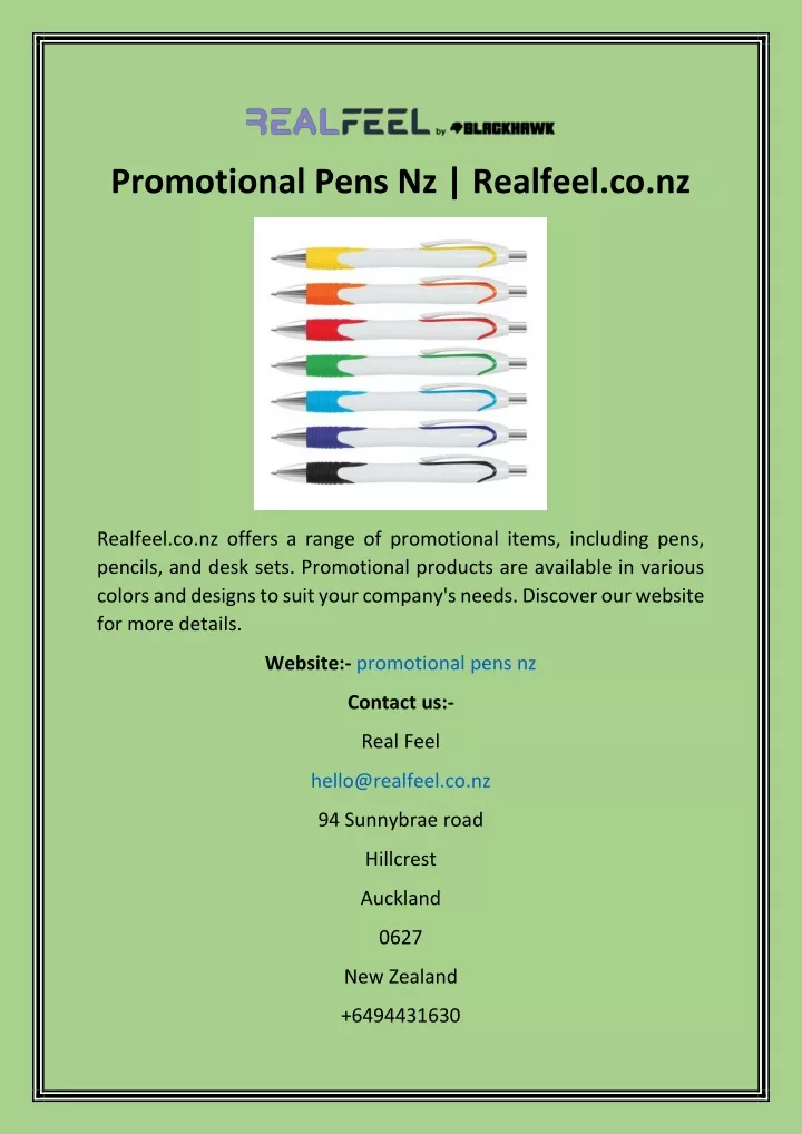 promotional pens nz realfeel co nz