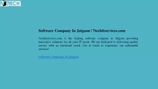 Software Company In Jalgaon  7techitservices.com