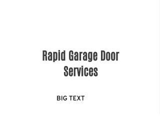Rapid Garage Door Services