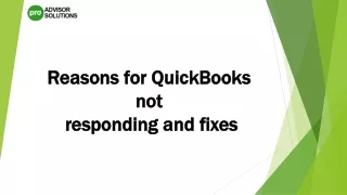 reasons for quickbooks not responding and fixes