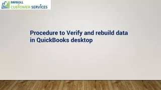 Best ways for Rebuild data in QuickBooks desktop
