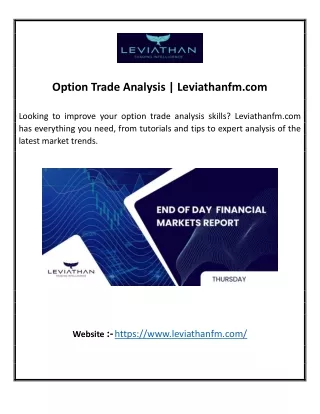 Option Trade Analysis | Leviathanfm.com
