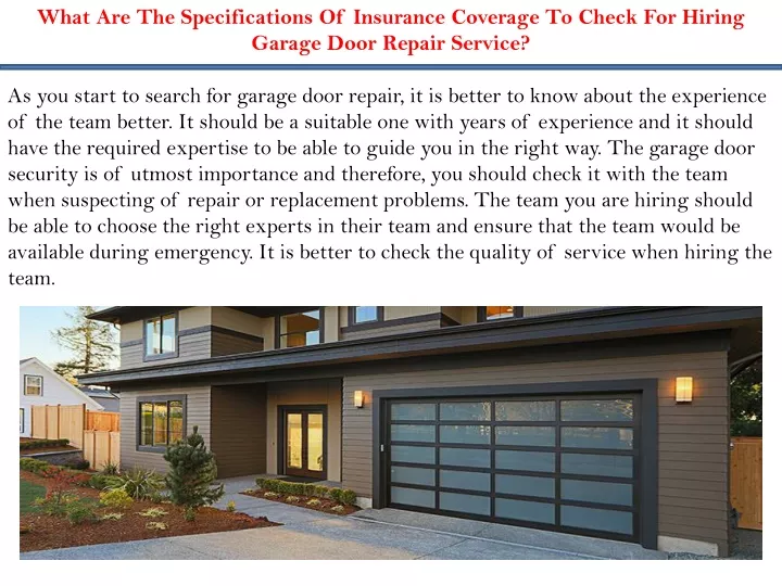 what are the specifications of insurance coverage