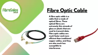 Fibre Optic Cable - Fibresales