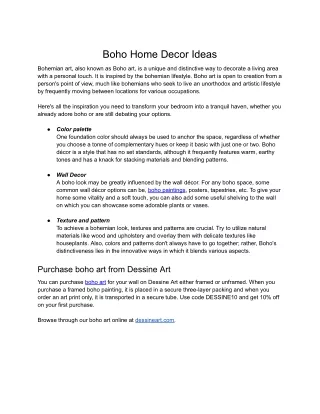 Boho Home Decor Ideas .docx
