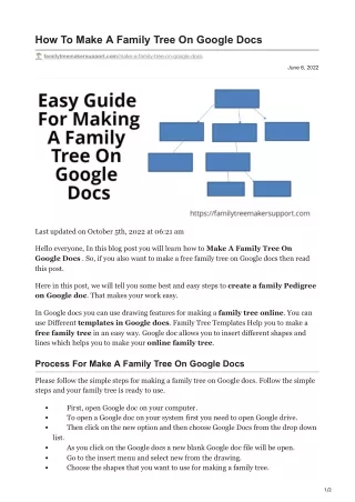 How To Make A Family Tree On Google Docs