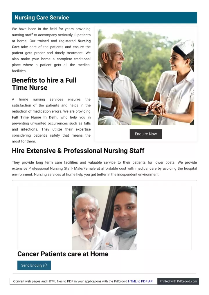 nursing care service