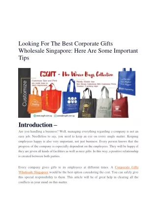 Looking For The Best Corporate Gifts Wholesale Singapore