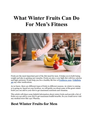What Winter Fruits Can Do For Men’s Fitness
