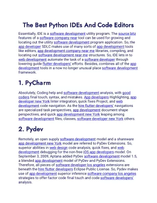 the best python ides and code editors essentially