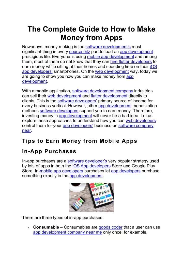 the complete guide to how to make money from apps