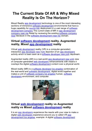 the current state of ar why mixed reality