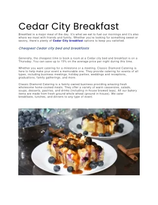 Cedar city breakfast