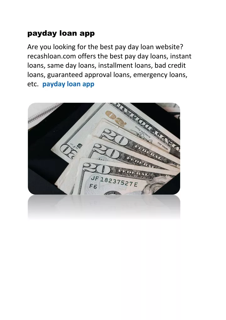 payday loan app