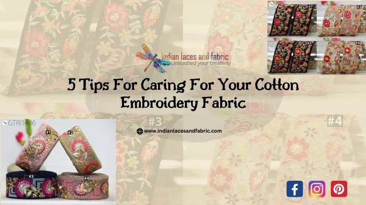 5 tips for caring for your cotton embroidery