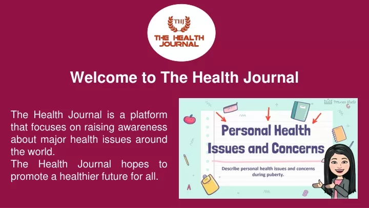 welcome to the health journal