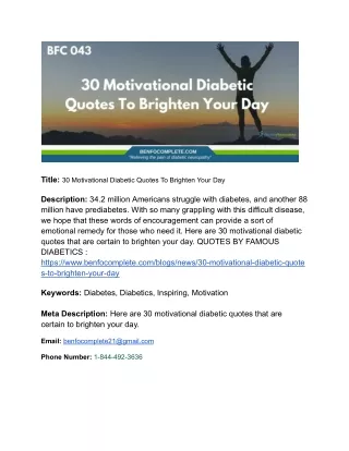 title 30 motivational diabetic quotes to brighten