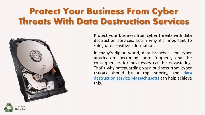 protect your business from cyber threats with data destruction services