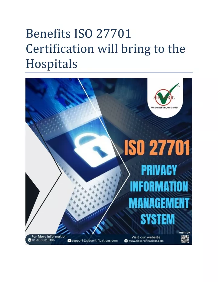 benefits iso 27701 certification will bring