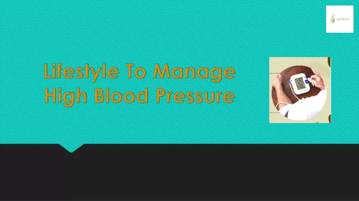 lifestyle to manage high blood pressure