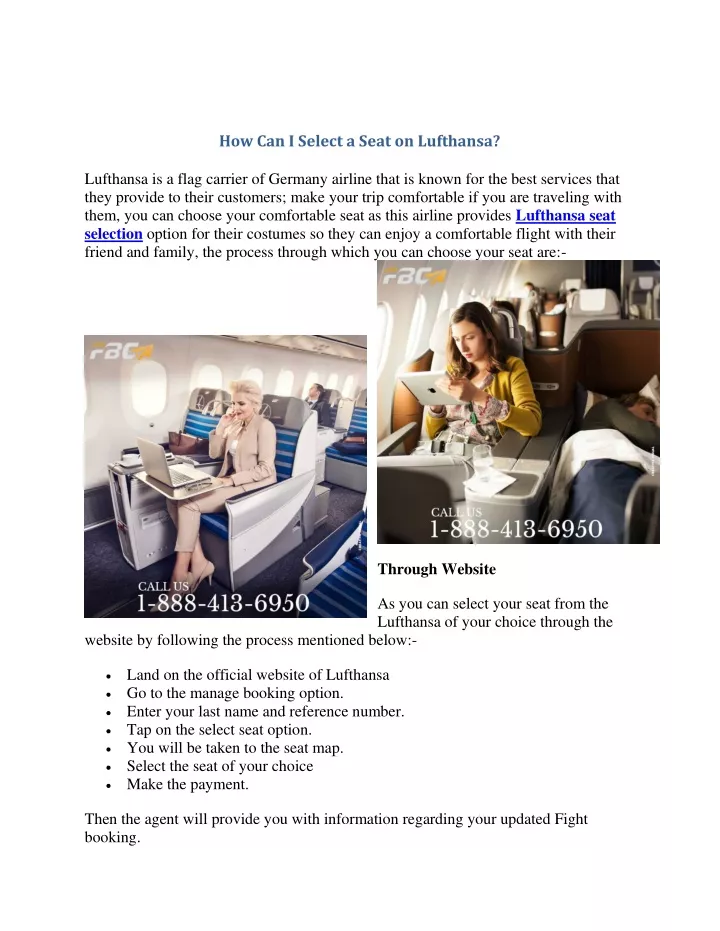 how can i select a seat on lufthansa