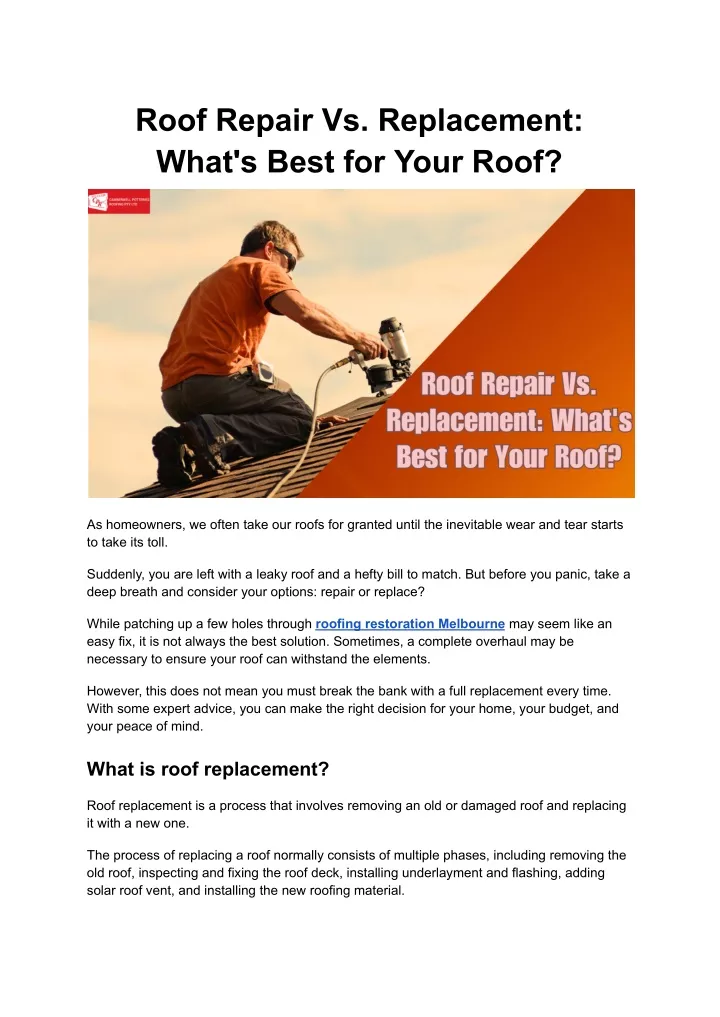 roof repair vs replacement what s best for your