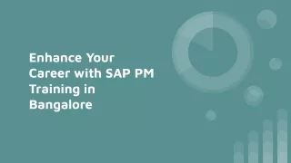Enhance Your Career with SAP PM Training in Bangalore