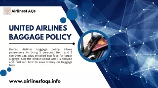 United Airlines Baggage Policy |  1-888-982-1907