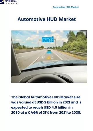 Automotive HUD Market
