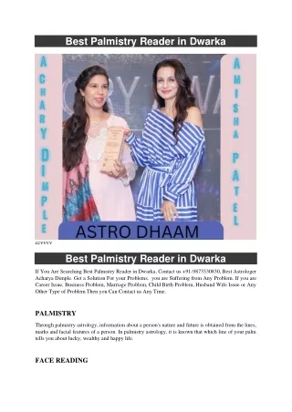 best palmistry reader in dwarka