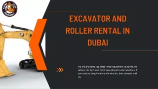Excavator And Roller Rental in Dubai