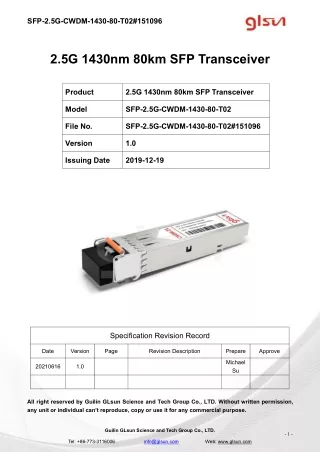 sfp 2 5g cwdm 1430 80 t02 151096