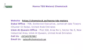 Hanna TDS Meters | Chemstock