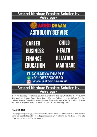 second marriage problem solution by astrologer