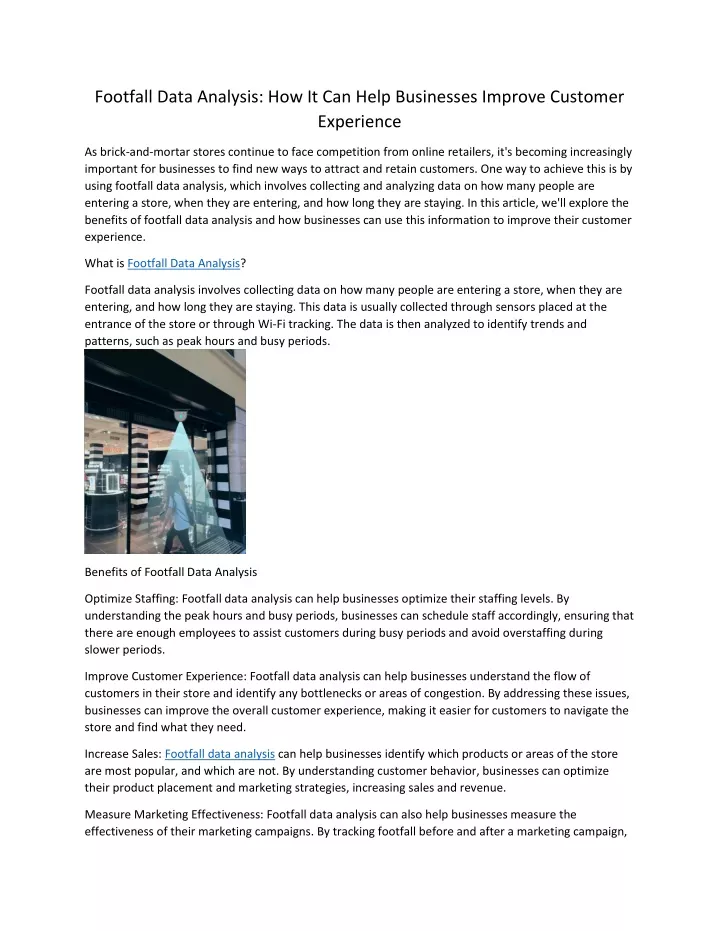 footfall data analysis how it can help businesses