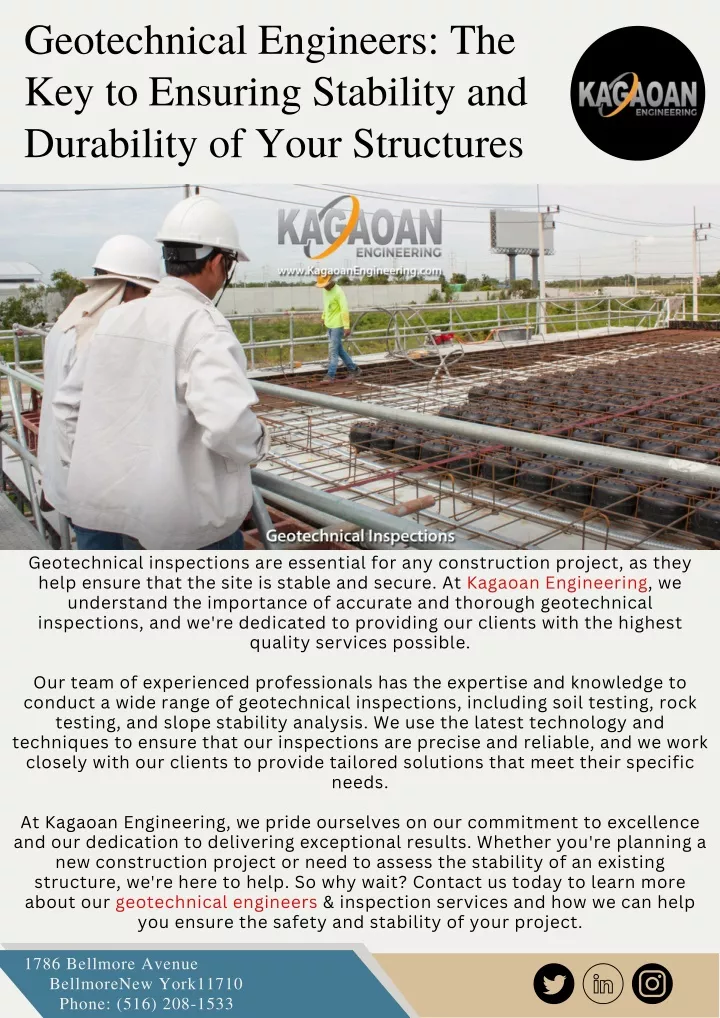 geotechnical engineers the key to ensuring