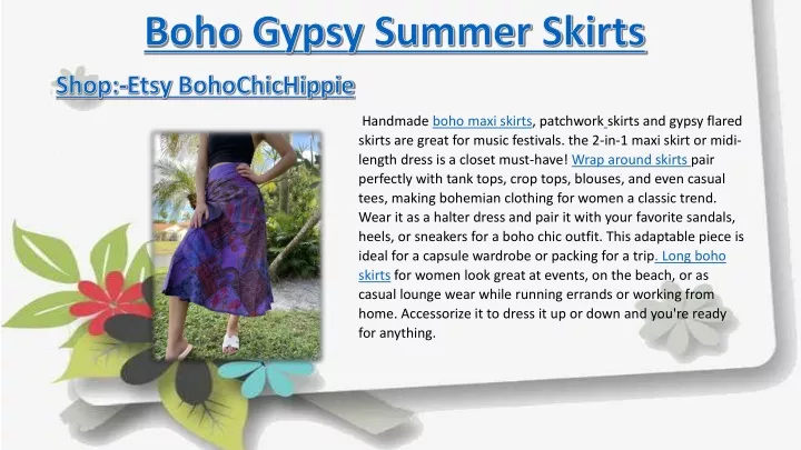 boho gypsy summer skirts
