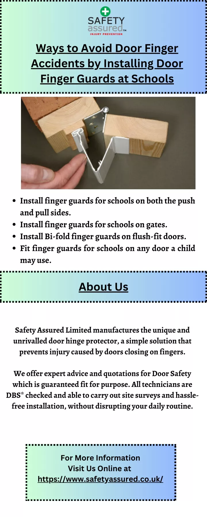 ways to avoid door finger accidents by installing