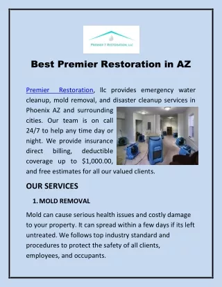 Best Premier Restoration in AZ