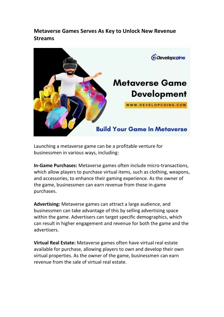 metaverse games serves as key to unlock