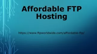 Affordable ftp hosting