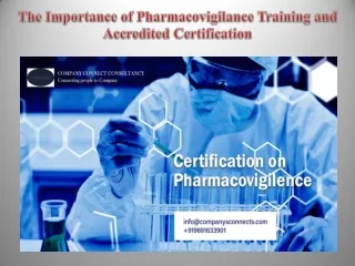 The Importance of Pharmacovigilance Training and Accredited Certification