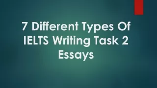 7 Different Types Of IELTS Writing Task 2