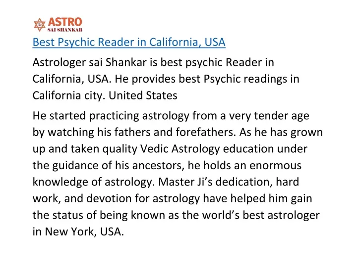 best psychic reader in california usa