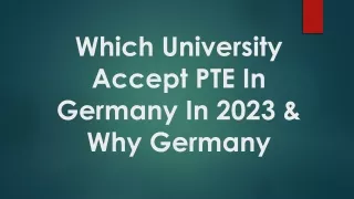 Which University Accept PTE In Germany In 2023