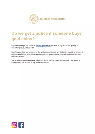 Do we get a notice if someone buys gold coins?