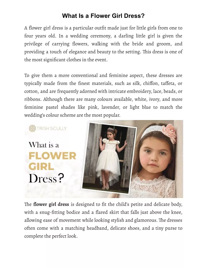 what is a flower girl dress